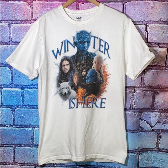 Game of Thrones White Graphic T-Shirt Large SAVS Brand - Picture 2 of 5